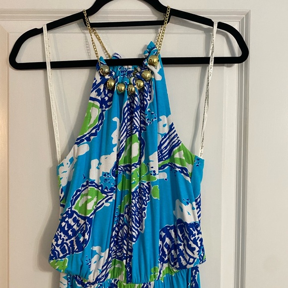 Lilly Pulitzer Blue Conch Shell Maxi Dress - Picture 3 of 8
